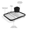 Сушилка для посуды Sinkin 35.5x28см черная, никель детальная картинка 
