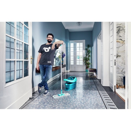 Швабра для пола Profi XL 42см micro duo с алюминиевой ручкой 140см детальная картинка 