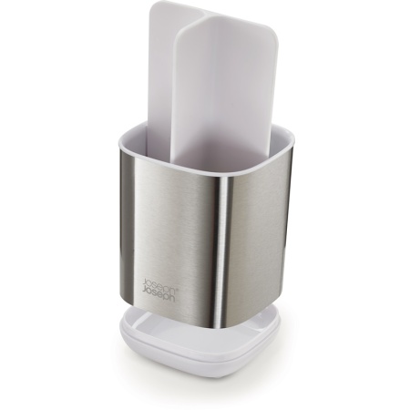 Органайзер для зубных щеток EasyStore Steel 9x9x12,5см белый - 70530 Joseph Joseph детальная картинка 