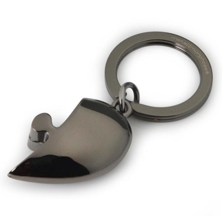 Брелок для ключей "Две половины сердца" - черный и золотой детальная картинка 