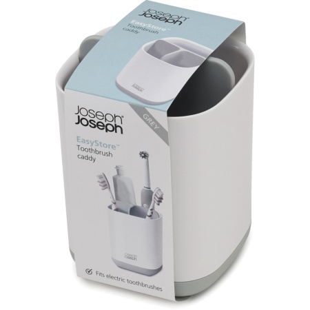Органайзер для зубных щеток EasyStore 9x9x13см белый/серый - 70509 Joseph Joseph детальная картинка 