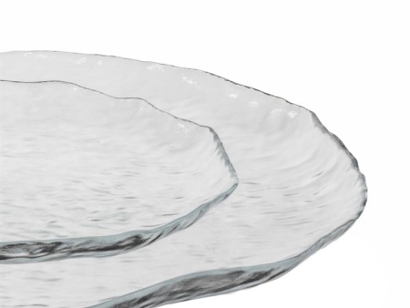 Блюдо стеклянное 28см Amorf прозрачное детальная картинка 
