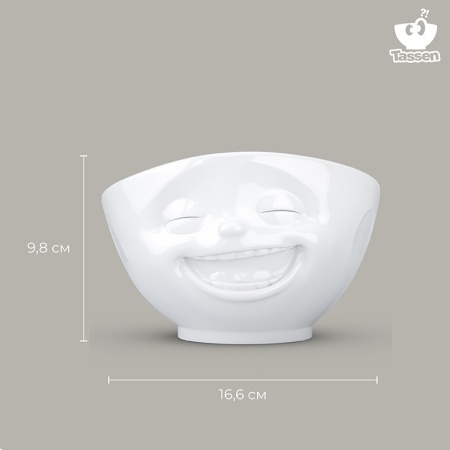 Чаша 500мл Tassen Laughing белая детальная картинка 