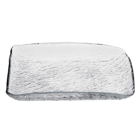 Блюдо прямоугольное стеклянное Kendo 25x18x(h)3см прозрачное детальная картинка 