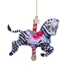 Новогоднее украшение из стекла Vondels "Карусель зебра" 10см детальная картинка 