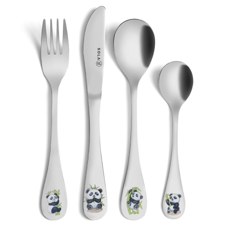 Набор детских столовых приборов Panda - 4 предмета детальная картинка 