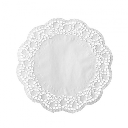Салфетки кружевные Ø20см, 100шт детальная картинка 