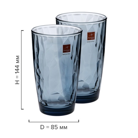 Набор стаканов 470мл DIAMOND синий, 6шт детальная картинка 