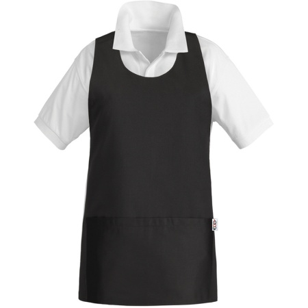 Фартук-пончо с карманом - цвет черный - 65% полиэстер, 35% хлопок - 200г/м2 детальная картинка 