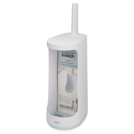 Ершик для унитаза с большим отсеком для хранения Flex Plus бело-голубой - 70536 Joseph Joseph детальная картинка 