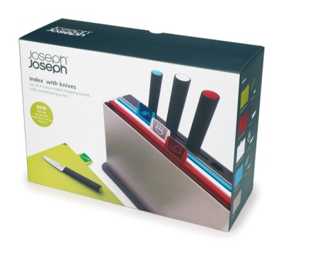 Набор разделочных досок с ножами Index серебристый - 60096 Joseph Joseph детальная картинка 