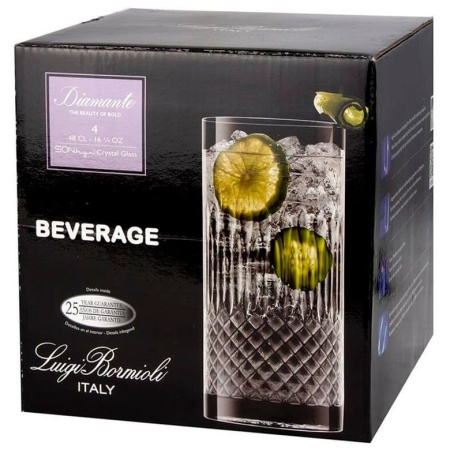 Набор стаканов для напитков 480мл Diamante, 4шт детальная картинка 