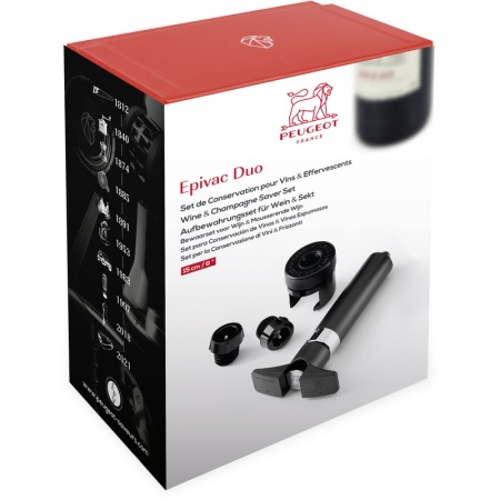 Насос вакуумный с крышкой для шампанского и двумя пробками Epivac Duo детальная картинка 
