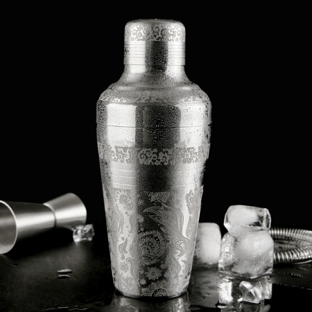 Шейкер 500мл "Floral Japaness" Profi-Chef нержавеющая сталь детальная картинка 