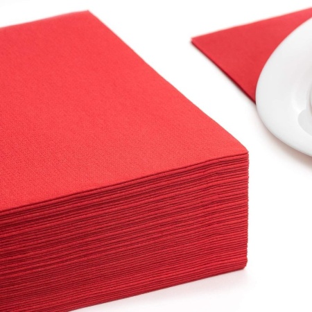 Салфетка 40x40см ROYAL Collection красная, 50шт детальная картинка 
