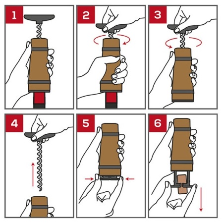 Штопор деревянный BARREL Walnut детальная картинка 