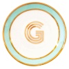 Блюдце Library золотая буква «G» (мятного цвета) детальная картинка 