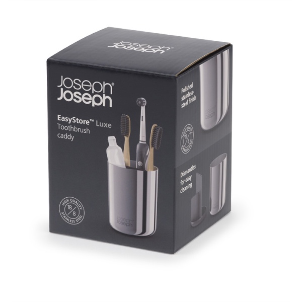 Органайзер для зубных щеток EasyStore Luxe steel - 70580 Joseph Joseph детальная картинка 