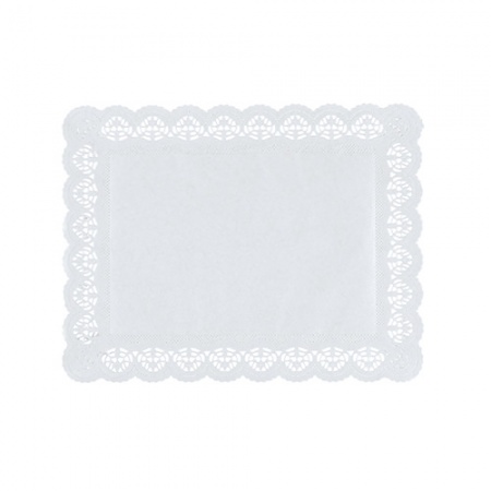 Салфетки кружевные 34x26см прямоугольные, 100шт детальная картинка 