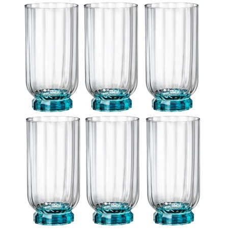 Набор стаканов 430мл Beverage FLORIAN LUCENT BLUE, 6шт детальная картинка 