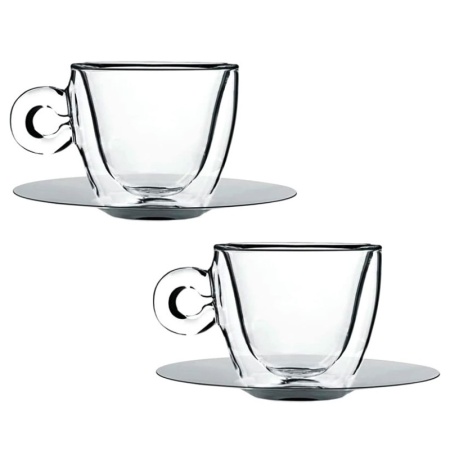Набор чашек с блюдцами 165мл Thermic Glass Cappuccino, 2шт детальная картинка 