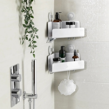 Набор полок для душа EasyStore белый, 2шт - 70550 Joseph Joseph детальная картинка 