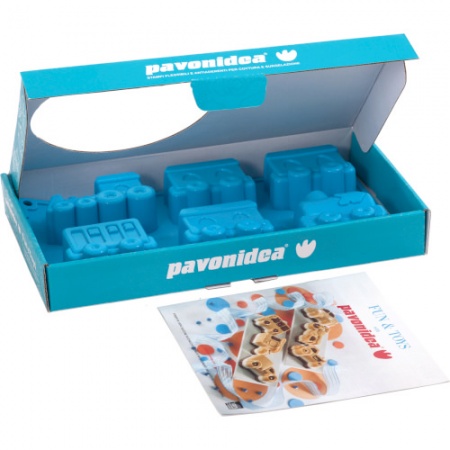 Форма силиконовая "Паровозик" 6 выемок детальная картинка 