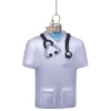 Новогоднее украшение из стекла Vondels "Халат доктора" 8см детальная картинка 