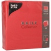 Салфетка 2сл 1/4 32x32см DAILY Collection красная, 50шт детальная картинка 