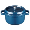 Кокот с крышкой Ø14см 600мл синий детальная картинка 