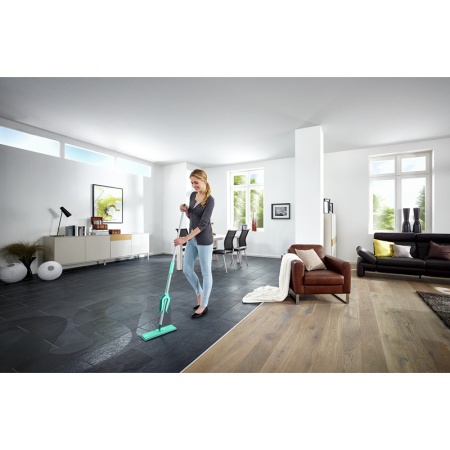 Швабра для пола Picobello M 33см micro duo с телескопической ручкой 80-140см детальная картинка 