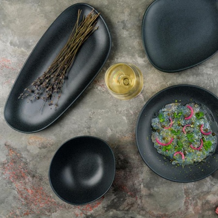 Блюдо, тарелка прямоугольная 34x16см GRAPHITE Vago детальная картинка 