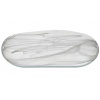 Блюдо овальное стеклянное 27.5x14.5x(h)2.5см Atlas белый дым детальная картинка 
