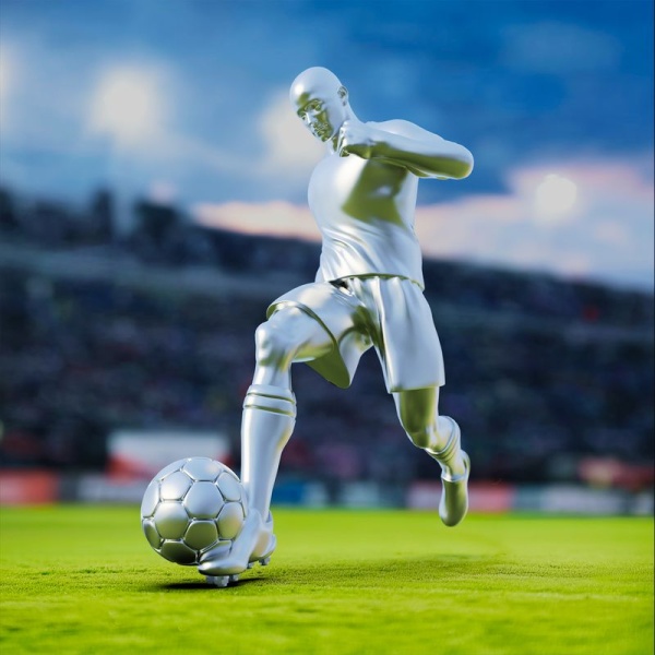 Фото Брелок для ключей "Футболист с мячом"