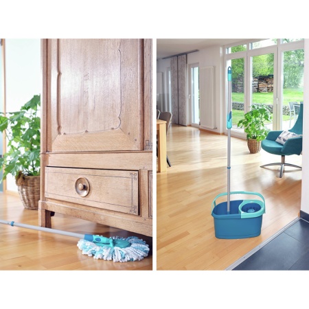 Комплект для уборки Clean Twist Ergo Disc Mop ведро 6л с отжимом и моп + тележка для ведра 521033 детальная картинка 