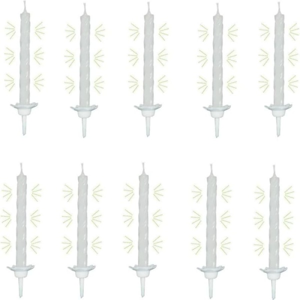 Фото Свеча для торта флуоресцентная 6см, 10шт