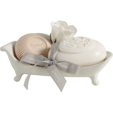 Мыльница Boudoir Precieux + 2 мыла Marquise - Маркиза детальная картинка 