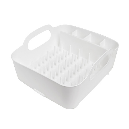 Сушилка для посуды Tub 36x34см белая детальная картинка 