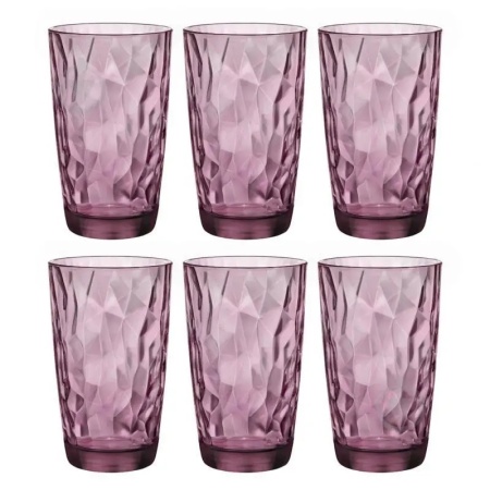 Набор стаканов 470мл DIAMOND фиолетовый, 6шт детальная картинка 