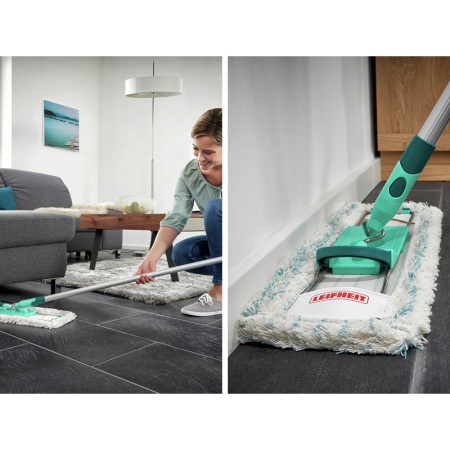 Швабра для пола Profi XL 42см micro duo с алюминиевой ручкой 140см детальная картинка 