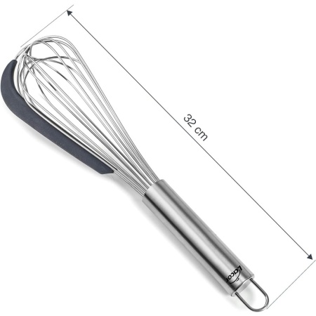 Венчик с силиконовой лопаткой 32см Lacor детальная картинка 