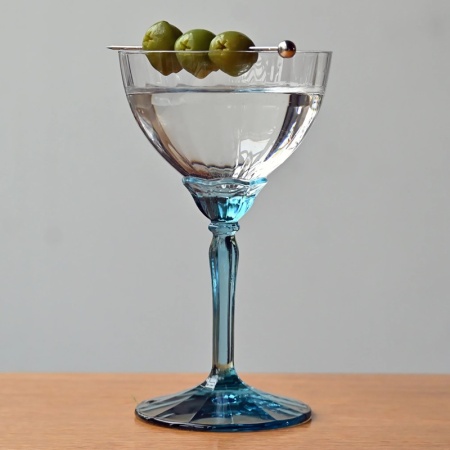 Набор бокалов для коктейля и шампанского 240мл Espresso Martini FLORIAN LUCENT BLUE, 6шт детальная картинка 