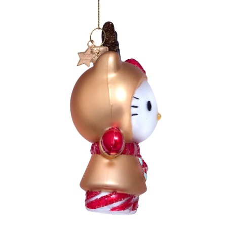 Новогоднее украшение из стекла Vondels 'Hello Kitty-олень' 10см детальная картинка 
