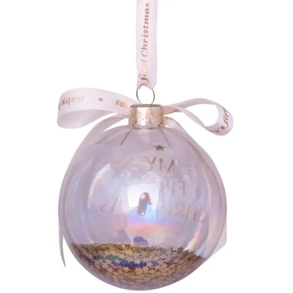 Фото Новогоднее украшение из стекла Vondels "Рождественский шар" 9см