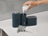 Органайзер для раковины с дозатором для мыла и бутылочкой SinkBase Plus серый - 85091 Joseph Joseph детальная картинка 
