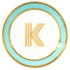 Блюдце Library золотая буква «K» (мятного цвета) детальная картинка 