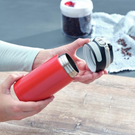 Термокружка 350мл Flip красная детальная картинка 