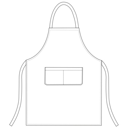 Фартук с нагрудником и карманом, колпак поварской - цвет chefwear - 100% хлопок - 190г/м2 детальная картинка 