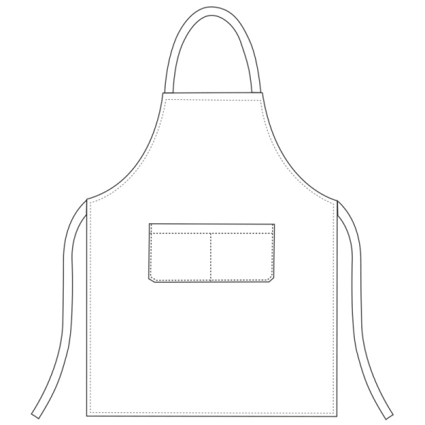 Фото Фартук с нагрудником и карманом, колпак поварской - цвет chefwear - 100% хлопок - 190г/м2