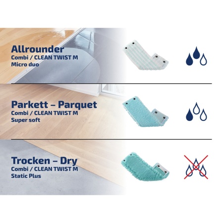 Сменная насадка для швабры Clean Twist XL - 42см - Static Plus для сухой уборки детальная картинка 